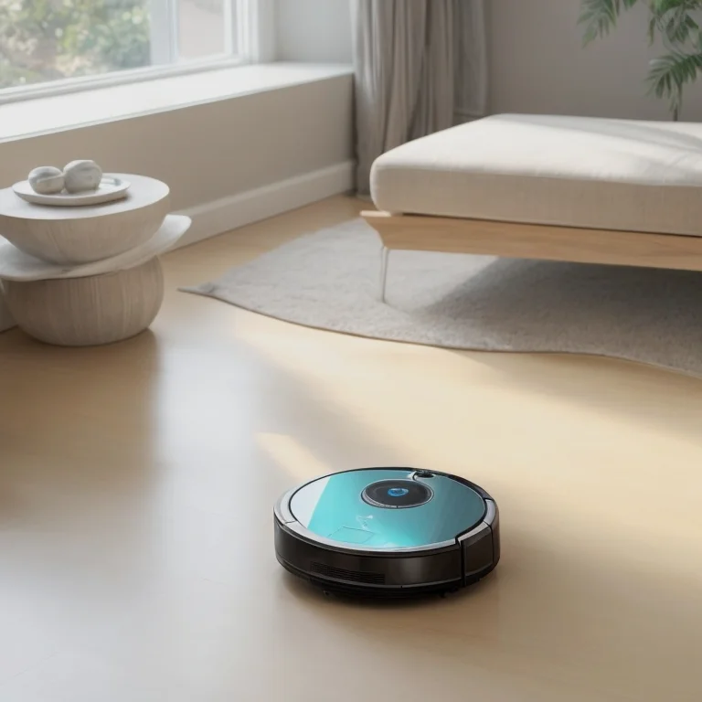 家庭で稼働するAIロボット掃除機